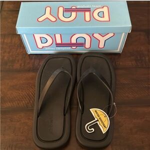 Jeffrey Campbell Black Flip Flops